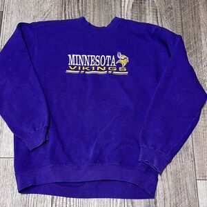Vintage 70s 80s NFL Minnesota Vikings purple crewneck football hoodie M